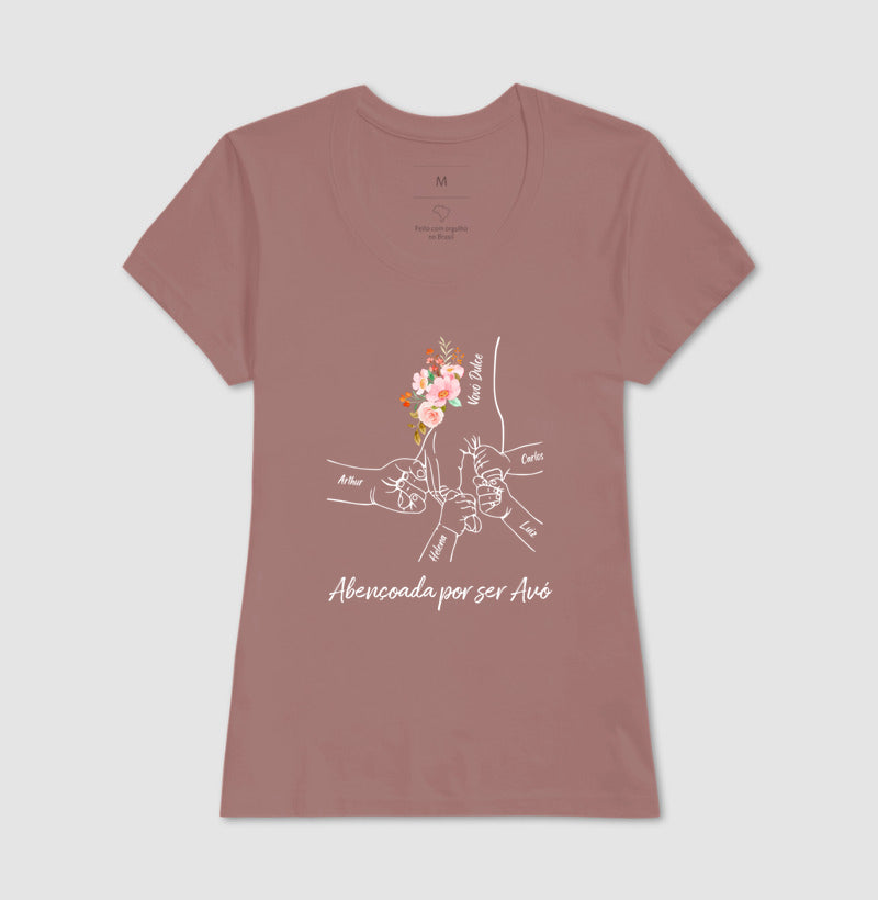 Camiseta Personalizada Abençoada por ser avó