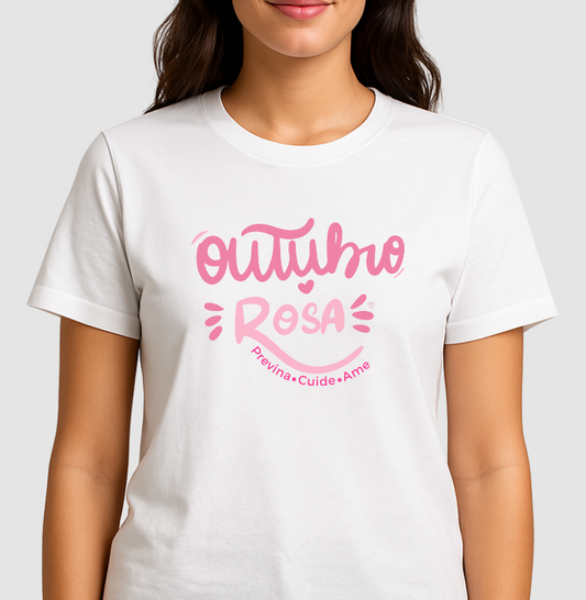 Camiseta Personalizada - Outubro Rosa