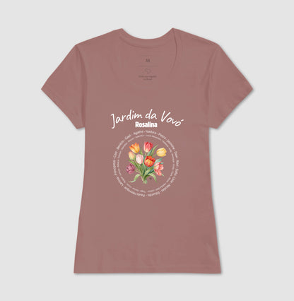 Camiseta Personalizada Jardim da Vovó, Bisavó Buquê de Flores