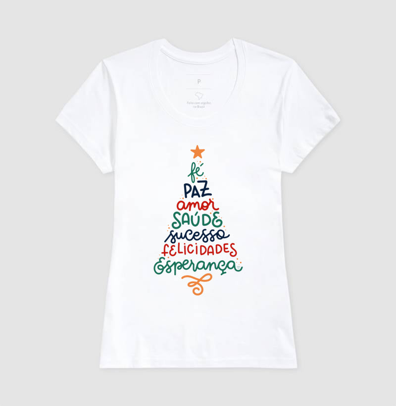 Camiseta Natal Árvore da positividade