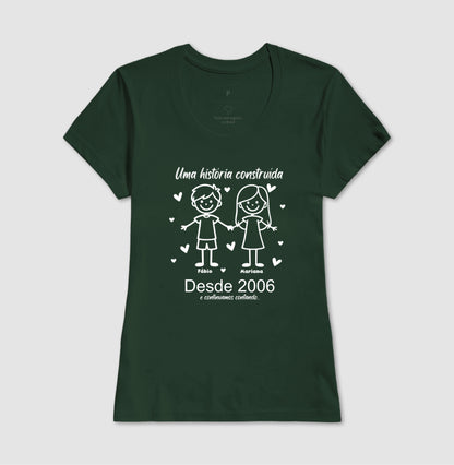 Camiseta Personalizada Casal Bonequinhos, uma história juntos