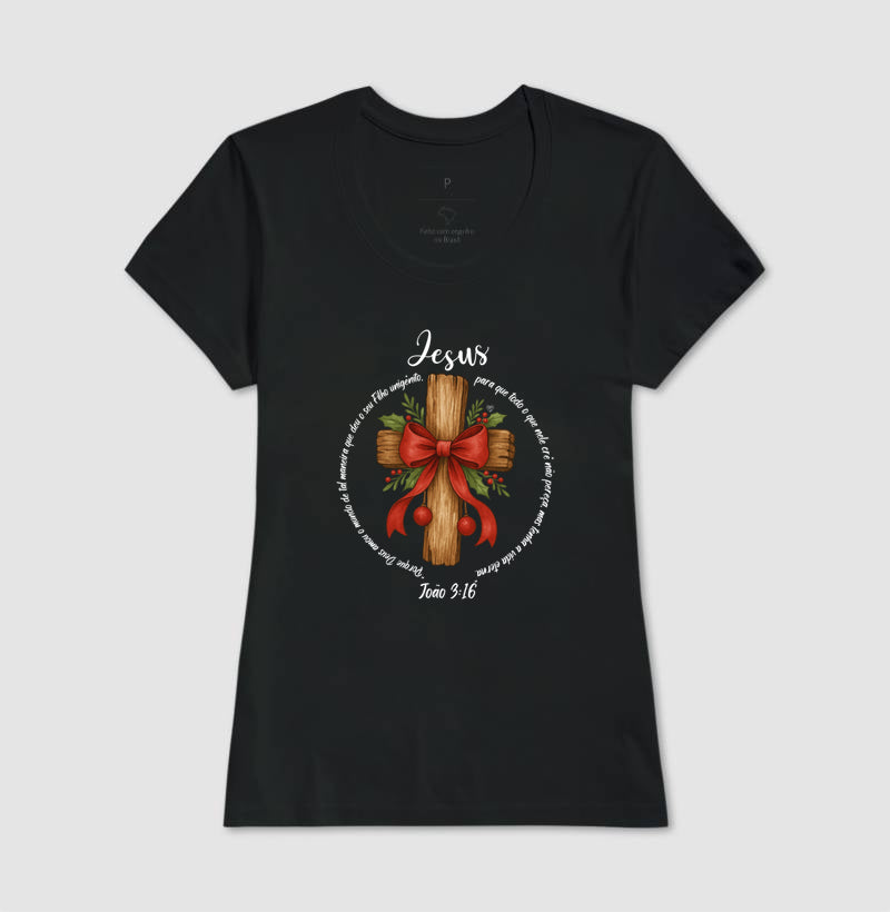 Camiseta natal Deus amou o mundo