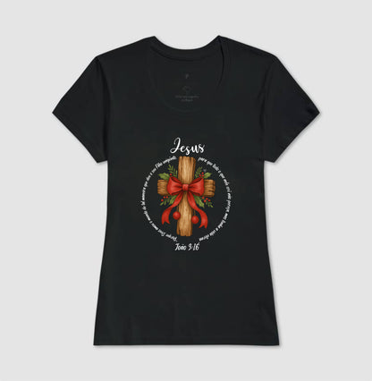 Camiseta natal Deus amou o mundo