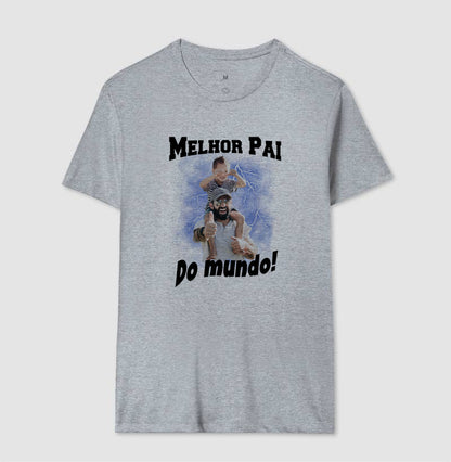 Camiseta Bootleg Personalizada - Melhor Pai do Mundo com fotos