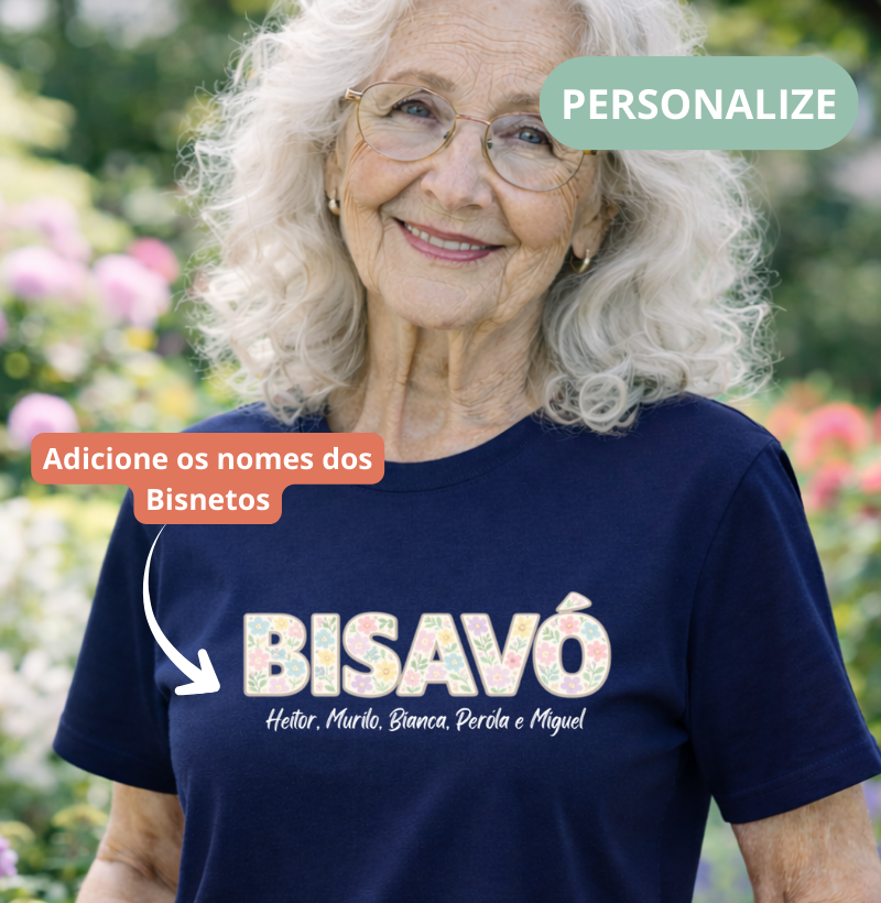 Camiseta Personalizada Bisavó / Vovó Floral