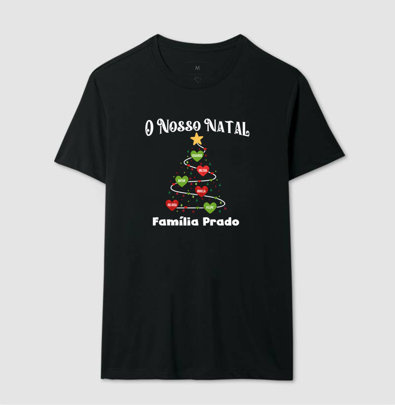Camiseta Personalizada Árvore de natal com nomes
