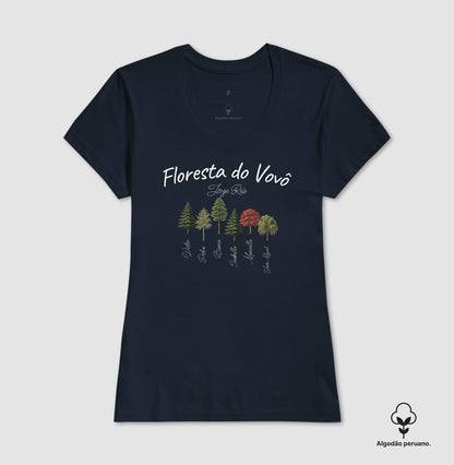 Camiseta Personalizada - Floresta do Vovô (Algodão Peruano)
