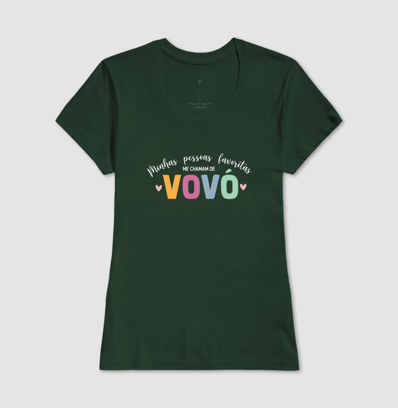 Camiseta minhas pessoas favoritas me chamam de vovó