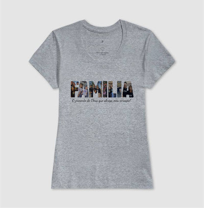 Camiseta - Família Letras com Fotos