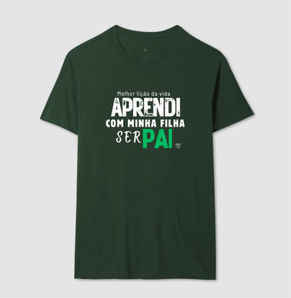 Camiseta Pai Aprendi com minha filha