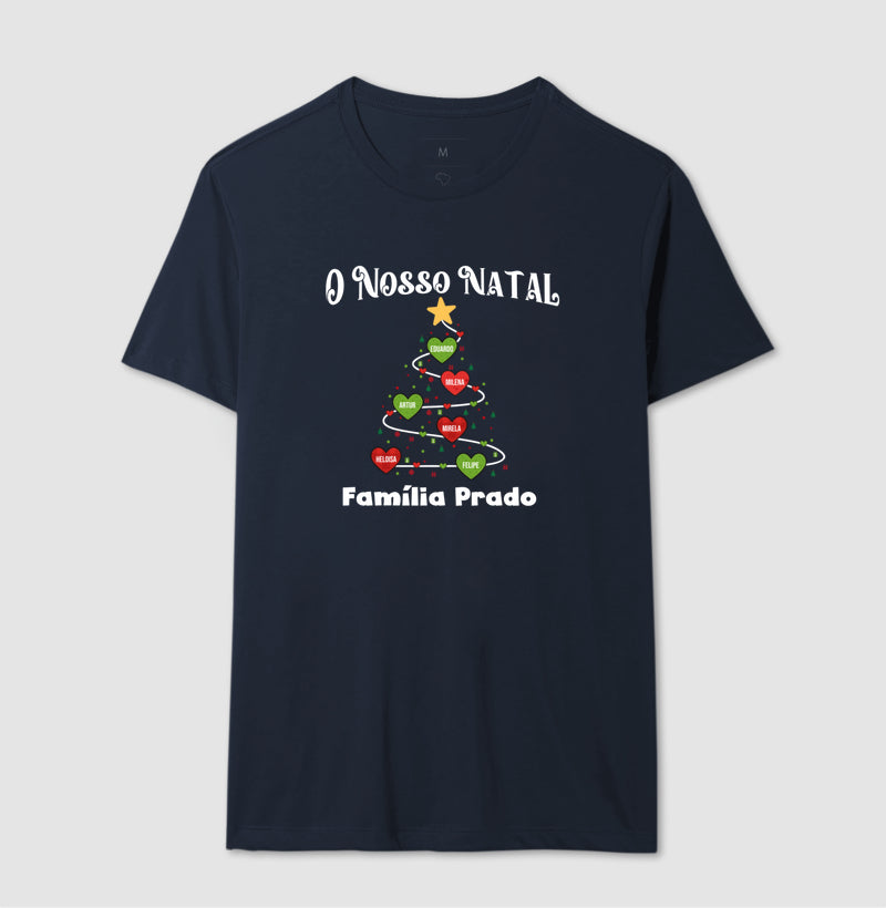 Camiseta Personalizada Árvore de natal com nomes