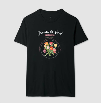 Camiseta Personalizada Jardim da Vovó, Bisavó Buquê de Flores