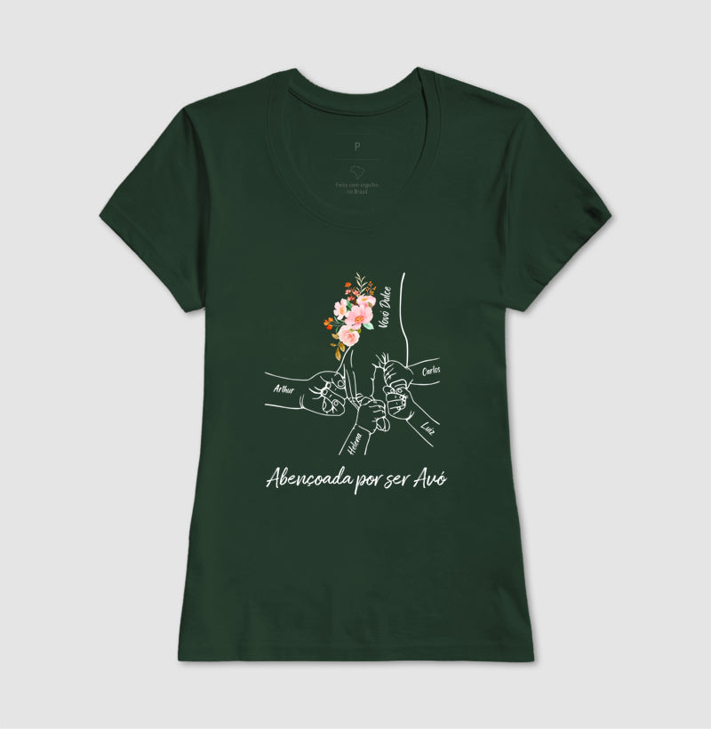Camiseta Personalizada Abençoada por ser avó