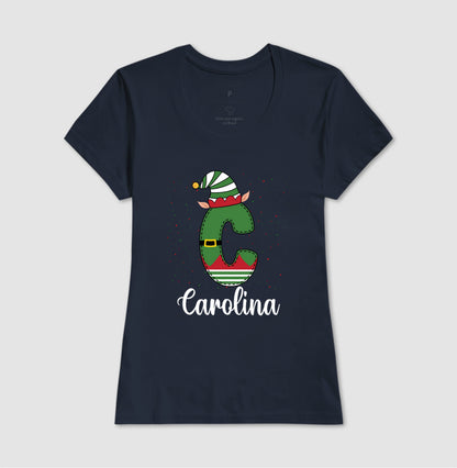 Camiseta Personalizada Letra de Natal verde