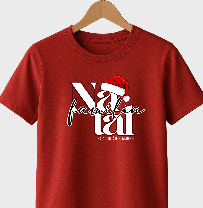 Camiseta Natal Paz, união e amor