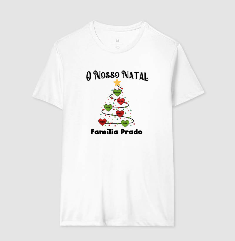 Camiseta Personalizada Árvore de natal com nomes