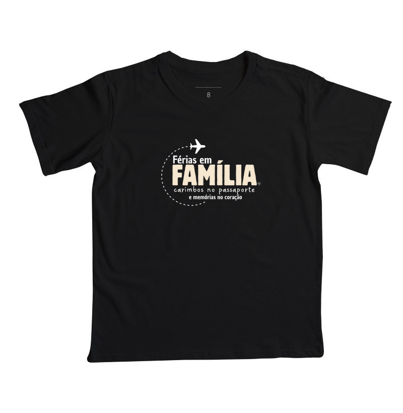 Camiseta Infantil Férias em Família