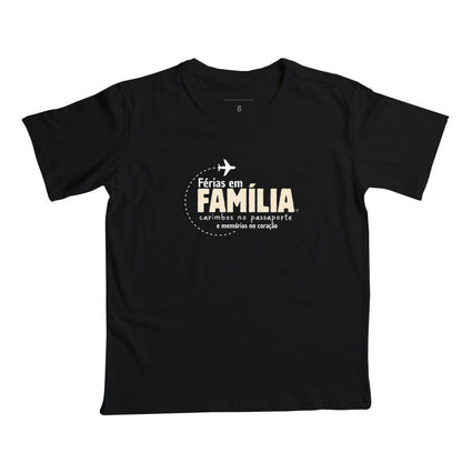 Camiseta Infantil Férias em Família