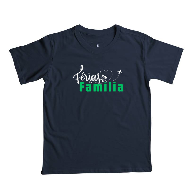 Camiseta Infantil Férias em Família