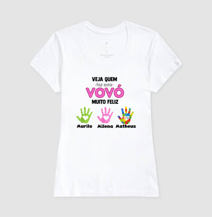 Camiseta Personalizada Esta Galerinha faz a Vovó muito Feliz