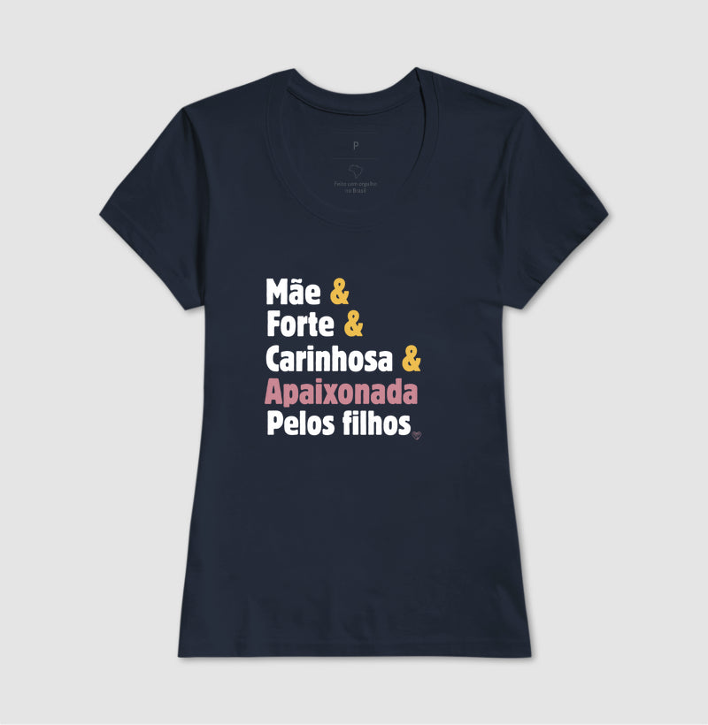 Camiseta Personalizada - Mãe apaixonada pelos filhos