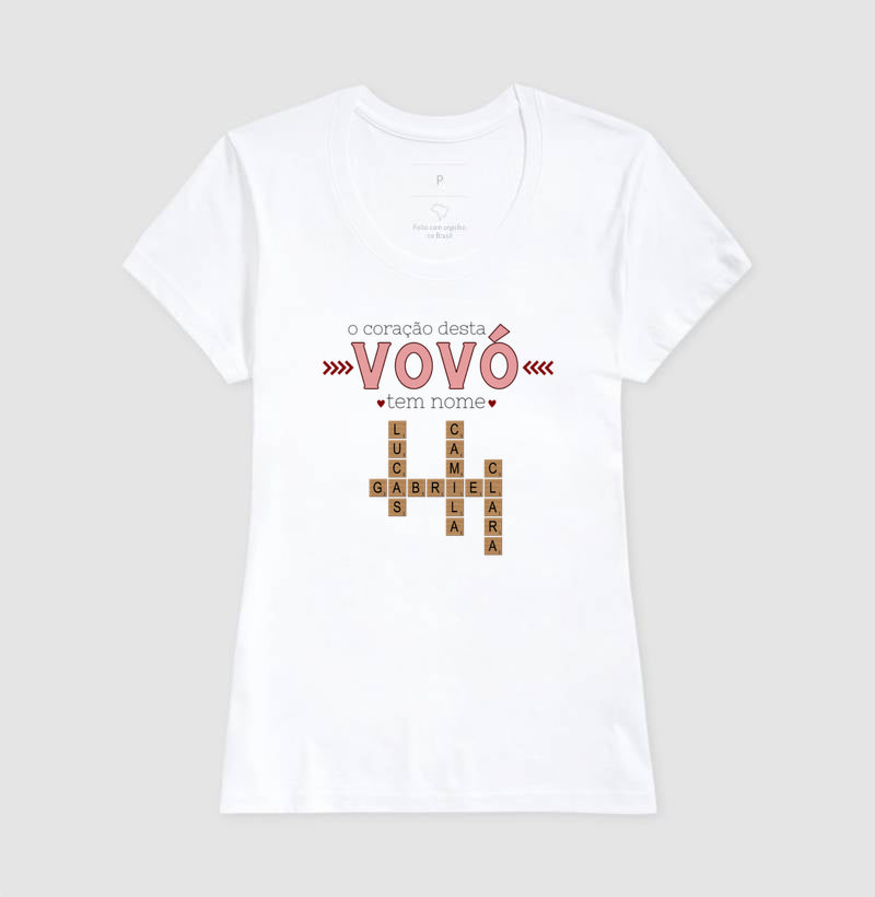 Camiseta Personalizada o coração tem nome