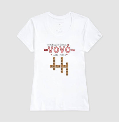 Camiseta Personalizada o coração tem nome
