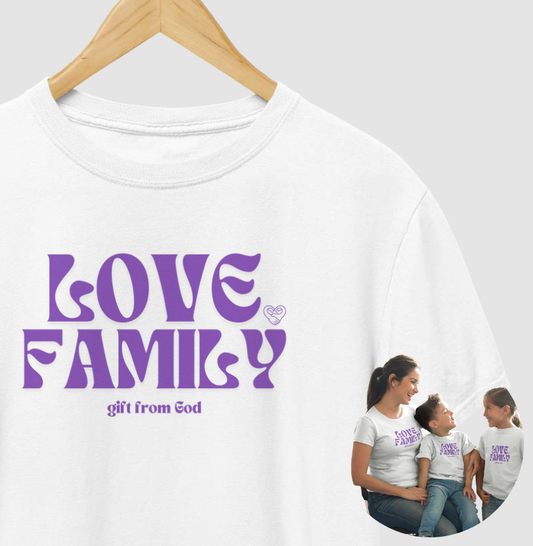 Camiseta Família - Love Family