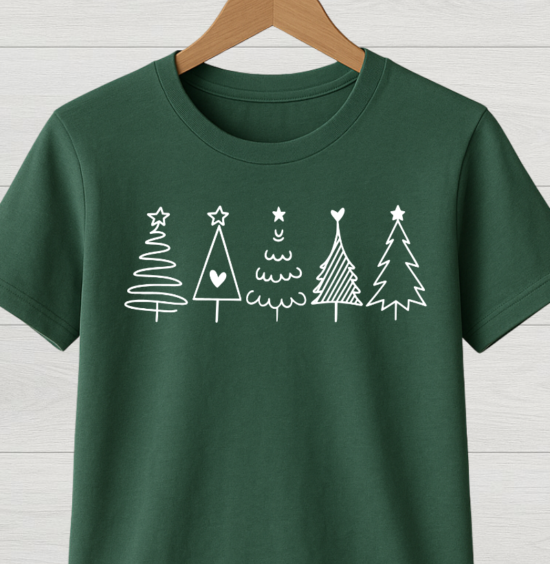 Camiseta Árvores de Natal