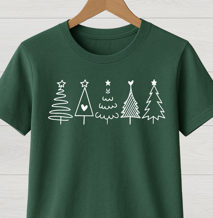 Camiseta Árvores de Natal