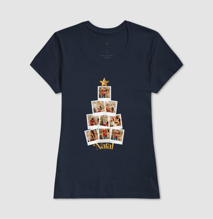 Camiseta Personalizada Árvore de Natal com Fotos