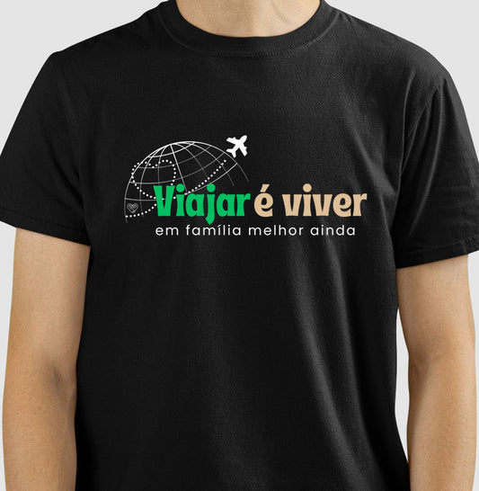 Camiseta - Viajar é Viver