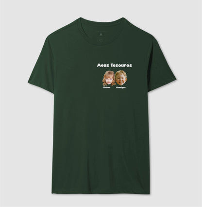 Camiseta Personalizada Meus Tesouros Pai/Avô