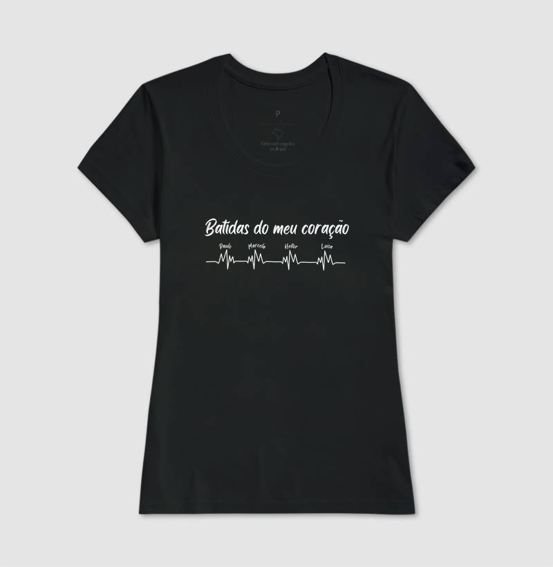 Camiseta Personalizada Batidas do meu coração