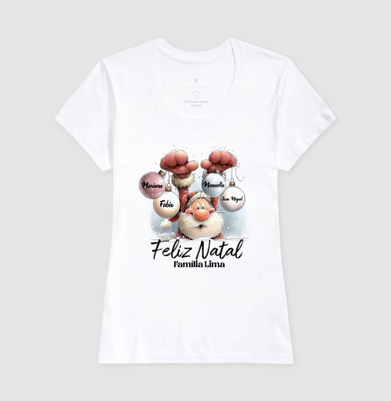 Camiseta Personalizada Natal Papai Noel