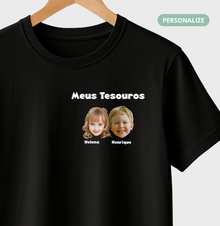 Camiseta Personalizada Meus Tesouros Pai/Avô