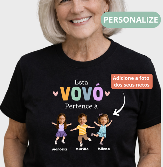 Camiseta Personalizada Divertida Vovó pertence à