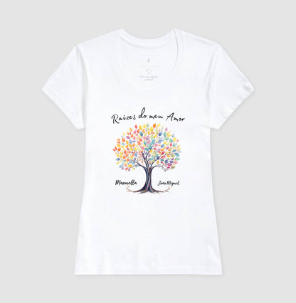 Camiseta Personalizada Raízes do meu Amor Mãe