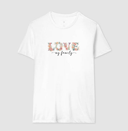 Camiseta Floral Love My Family