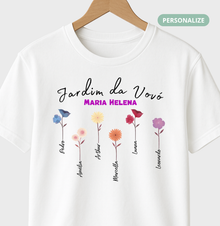 Camiseta Personalizada Jardim da Vovó 100% Algodão