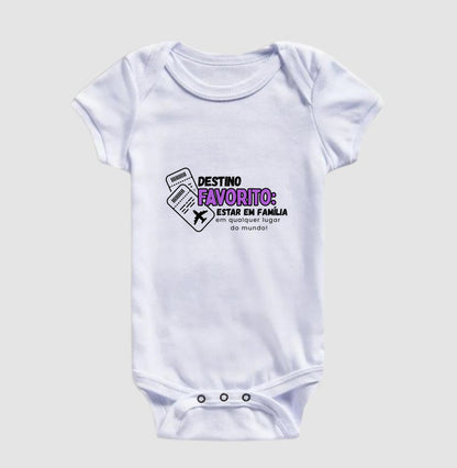 Body Infantil Viagem Família meu  Destino Favorito