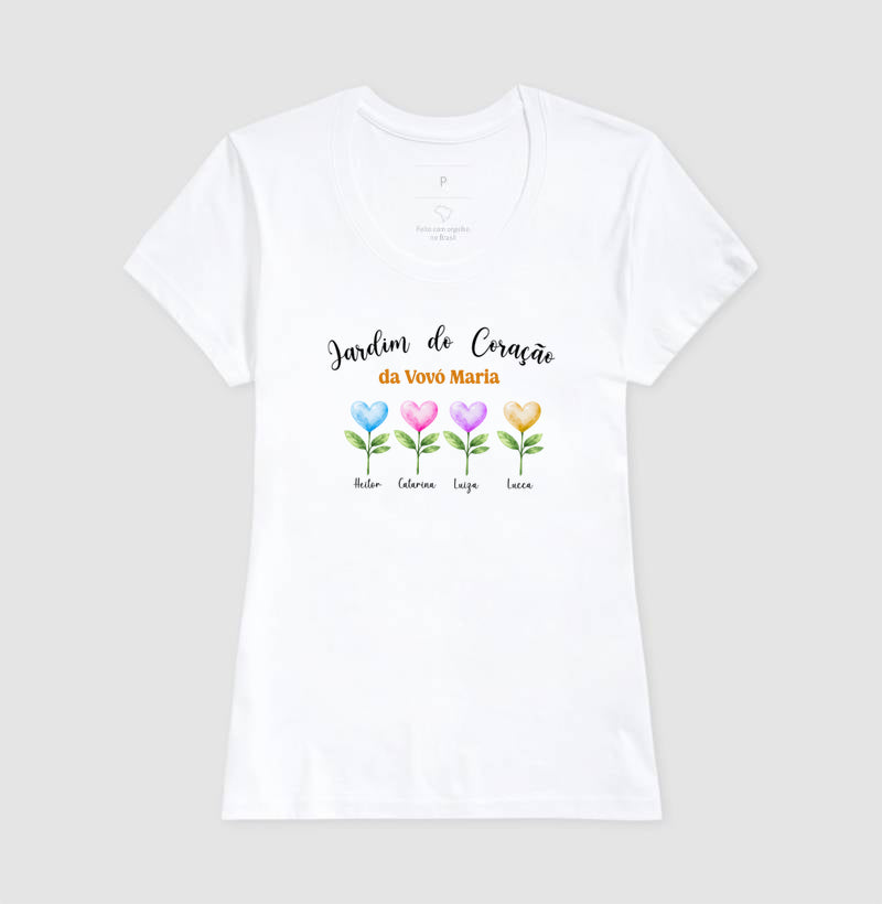 Camiseta Personalizada Jardim do Coração