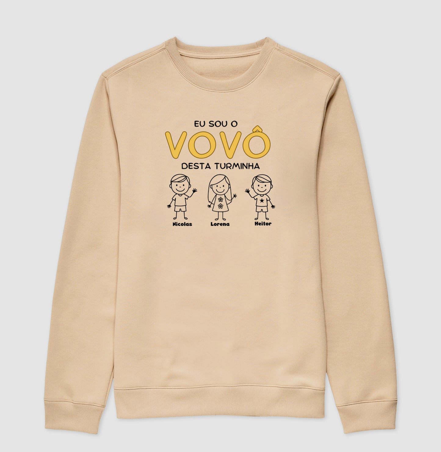 Suéter Personalizado Eu sou o Vovô/Vovó desta Turminha