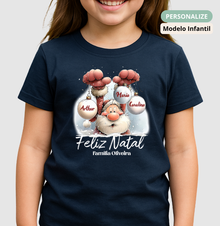 Camiseta Infantil Personalizada Natal Papai Noel