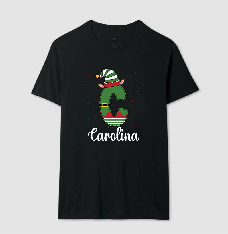 Camiseta Personalizada Letra de Natal verde