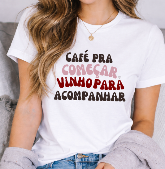 Camiseta Café e Vinho