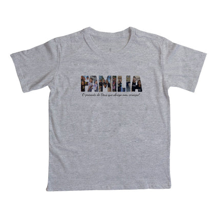 Camiseta - Família Letras com Fotos