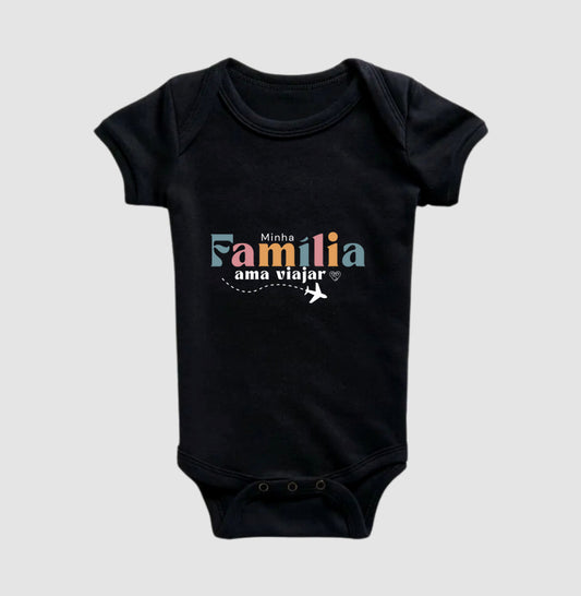Body Infantil Família Ama Viajar