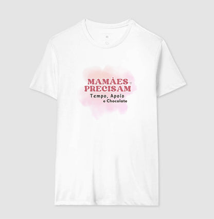 Camiseta Mãe - Tempo, apoio e chocolate