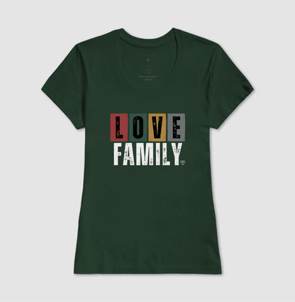 Camiseta - Love Family colorida